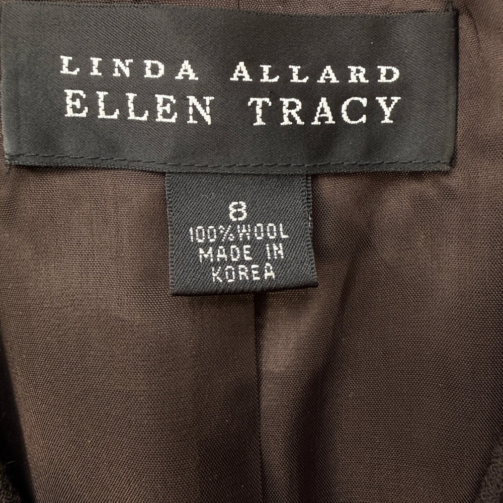 Linda Allard Ellen Tracy Vest Women 8 Embroidered Wool Contemporary Quiet Luxury - Picture 3 of 6